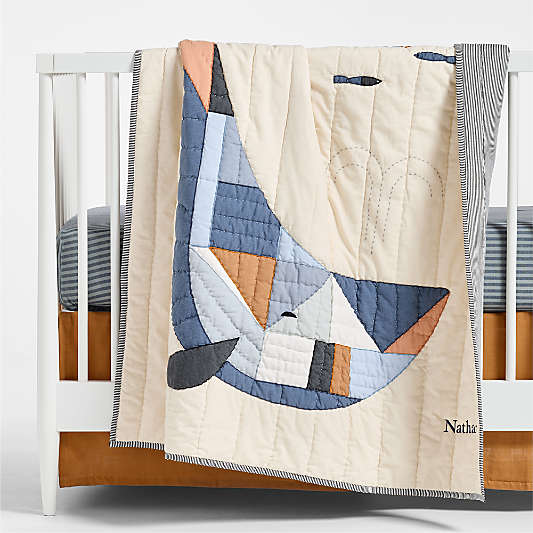 Deep Sea 100% Organic Cotton Baby Crib Quilt