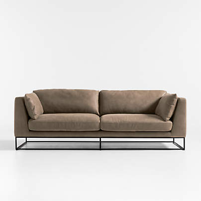 Delancey Leather Sofa 88"