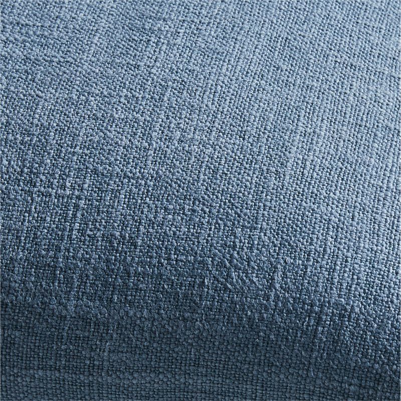 Blue 20"x20" Organic Laundered Linen Throw Pillow with Down-Alternative Insert - image 2 of 7