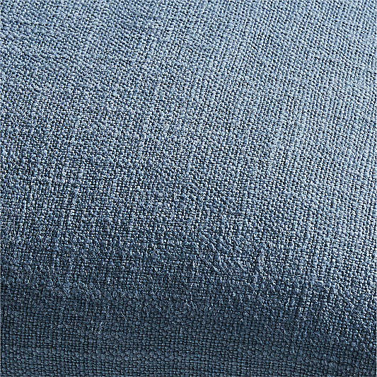 Blue 20"x20" Organic Laundered Linen Throw Pillow Cover