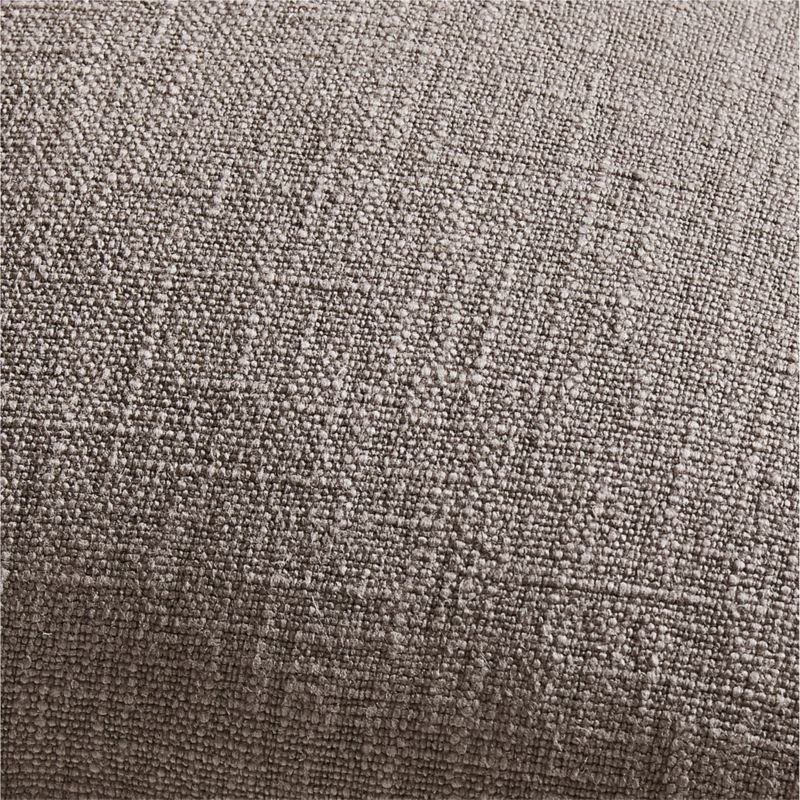 Dark Grey 20"x20" Laundered Linen Throw Pillow Cover