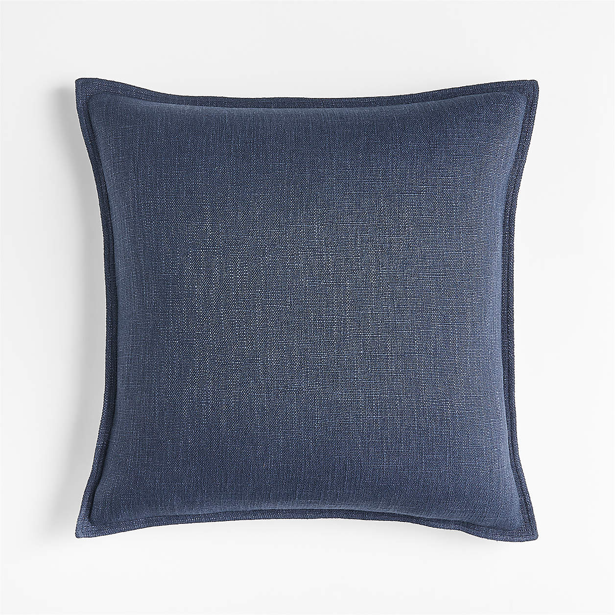 Indigo 20"x20" Square Laundered Linen Decorative Throw Pillow Crate