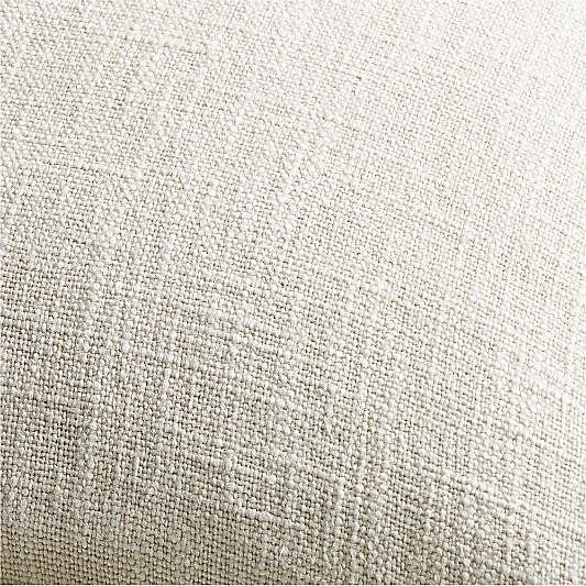 Ivory 20"x20" Organic Laundered Linen Throw Pillow