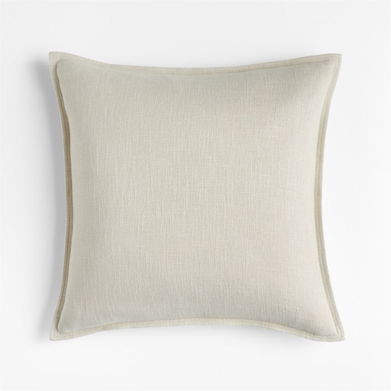 White 36x16 Laundered Linen Throw Pillow Cover