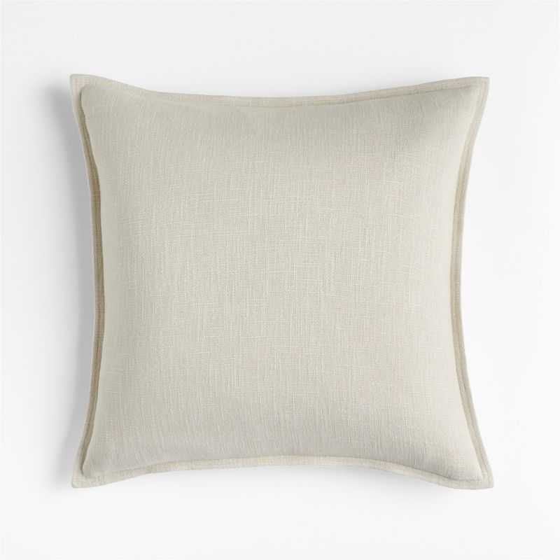 Ivory Floral Lumbar Pillow Cover, Linen Couch Décor