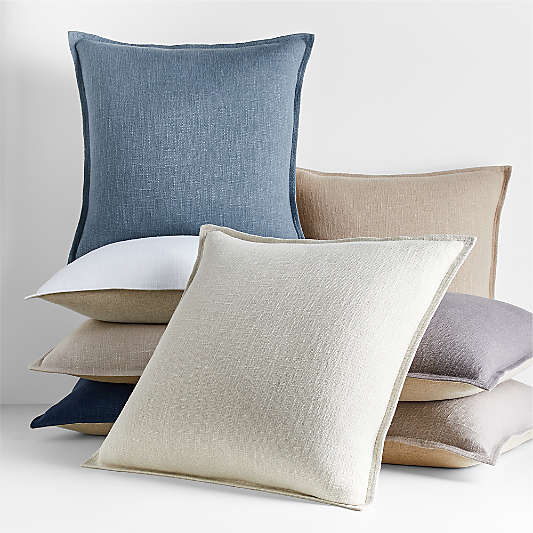 20"x20" Laundered Linen Throw Pillows