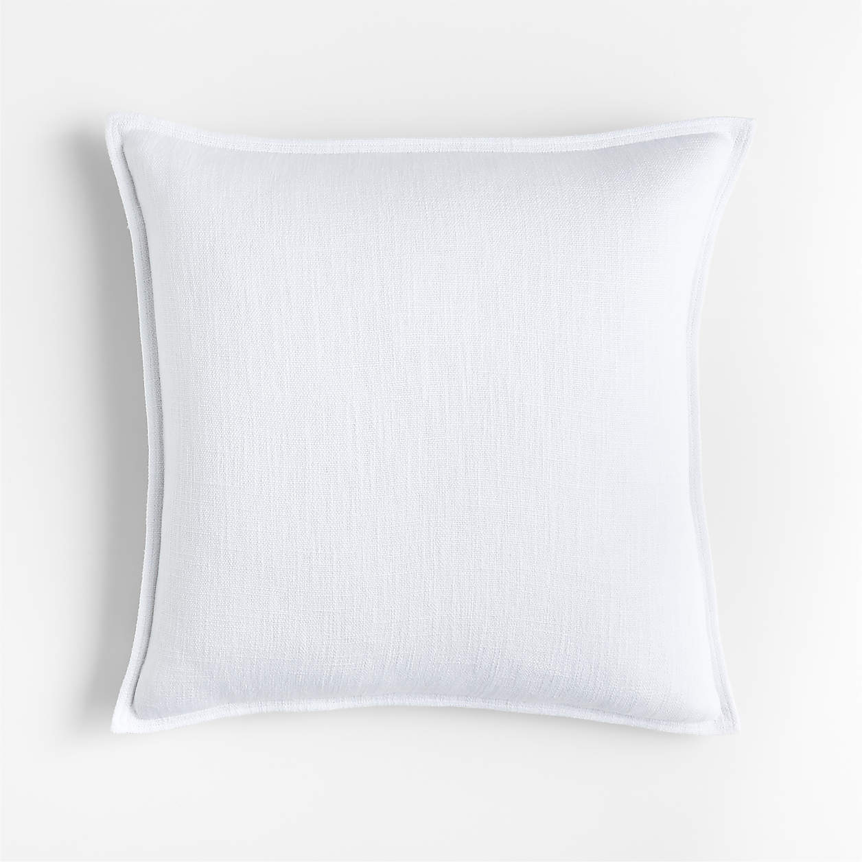 White 20"x20" Square Laundered Linen Decorative Throw Pillow with FeatherDown Insert + Reviews