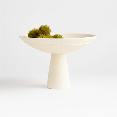 View Plat Délicat Tall Pedestal Centerpiece Bowl with Taper Holder by Athena Calderone details