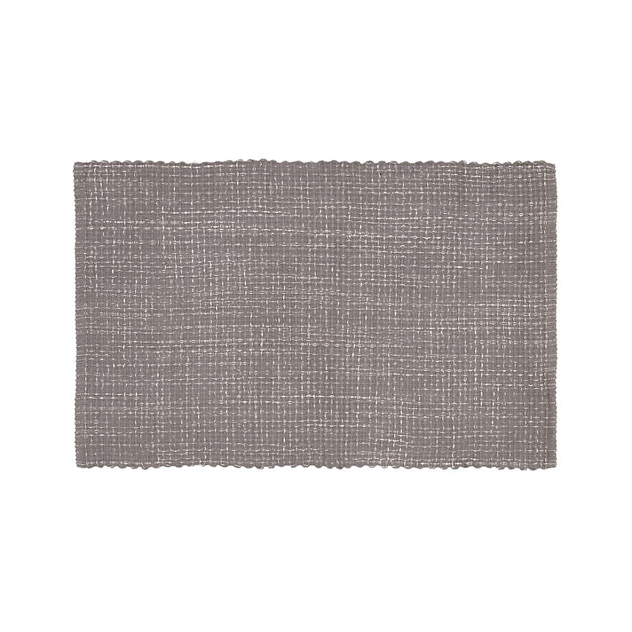Della Grey Cotton Flat Weave Rug 30"x50" + Reviews Crate & Barrel