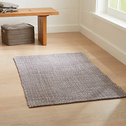 Della Gray Flat Weave Rug Crate Barrel, How To Make Rugs Flat
