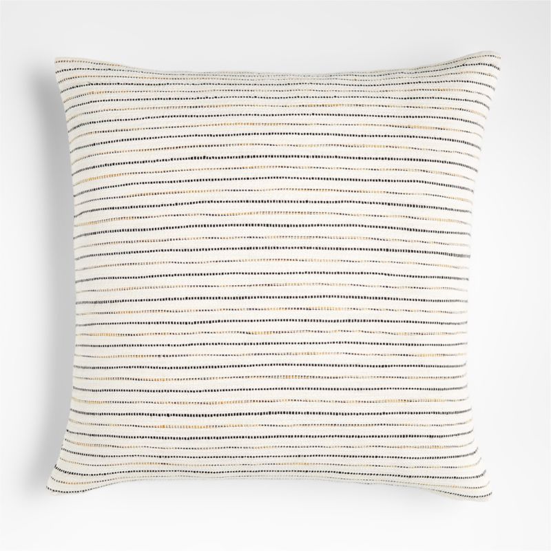 Dellana 23"x23" Square Striped Natural Square Decorative Throw Pillow