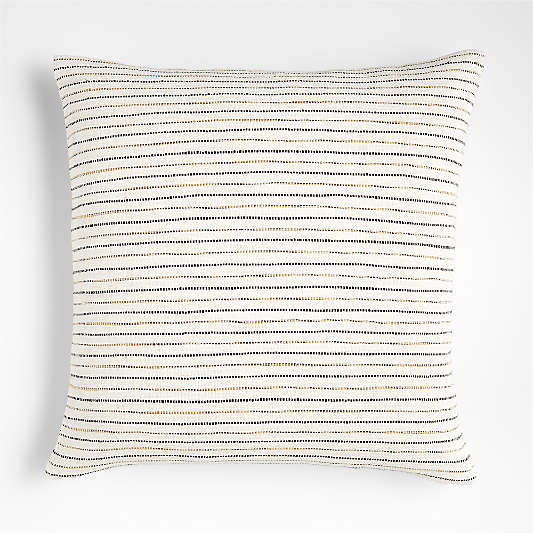 Dellana 23"x23" Striped Natural Square Throw Pillow