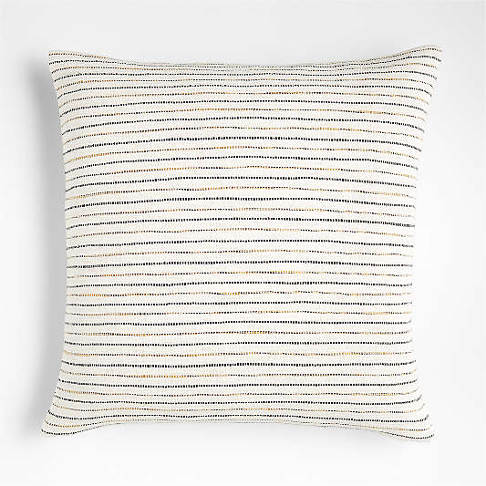 Dellana 23"x23" Striped Natural Square Throw Pillow Cover