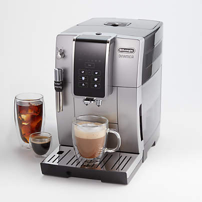 De'Longhi Black Dinamica Espresso Machine with Iced Coffee and Manual ...