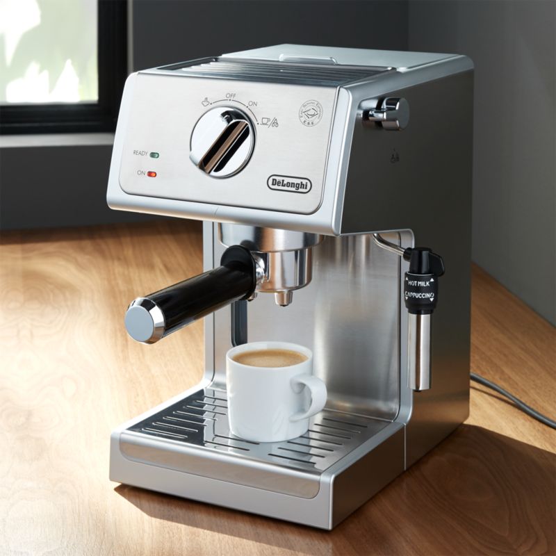 De Longhi Stainless Steel Pump Espresso Maker Reviews Crate Barrel