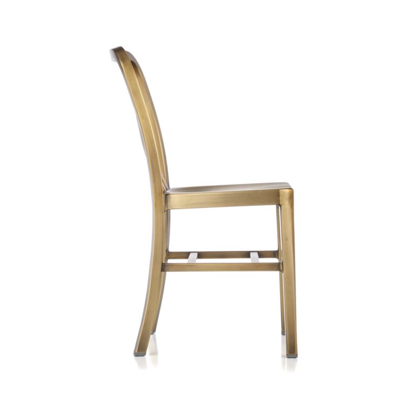 Delta Brass Side Chair with Black Cushion - image 8 of 10