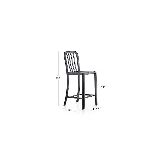 Delta Matte Black Counter Stool