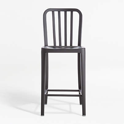 Delta Matte Black Counter Stool