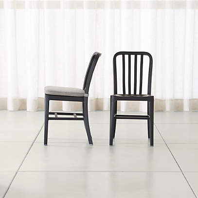 Delta Matte Black Dining Chair And, Modern Dining Chair Cushion