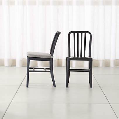 Delta Matte Black Dining Chair with Cushion