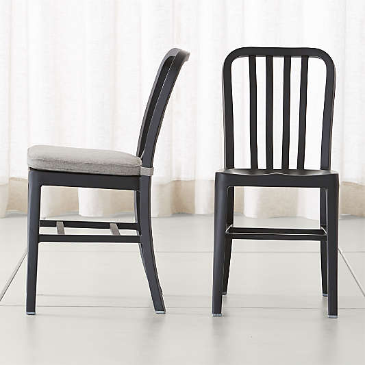 Delta Matte Black Dining Chair with Cushion