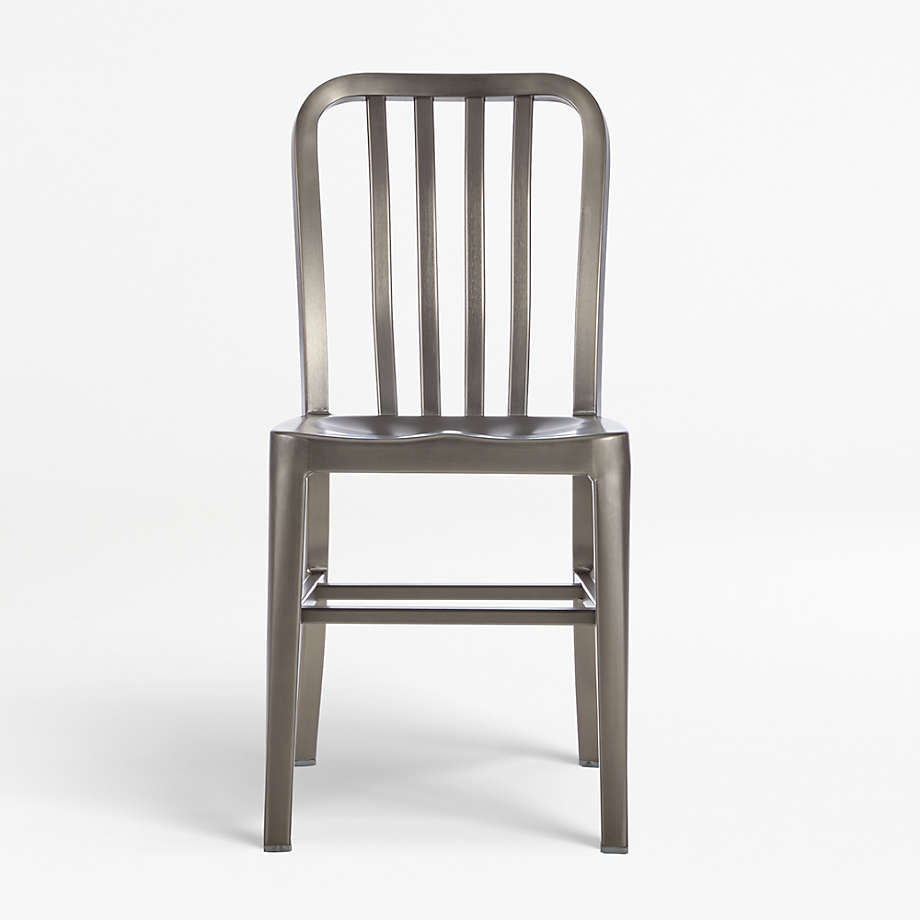 Dining chairs with discount brushed nickel legs