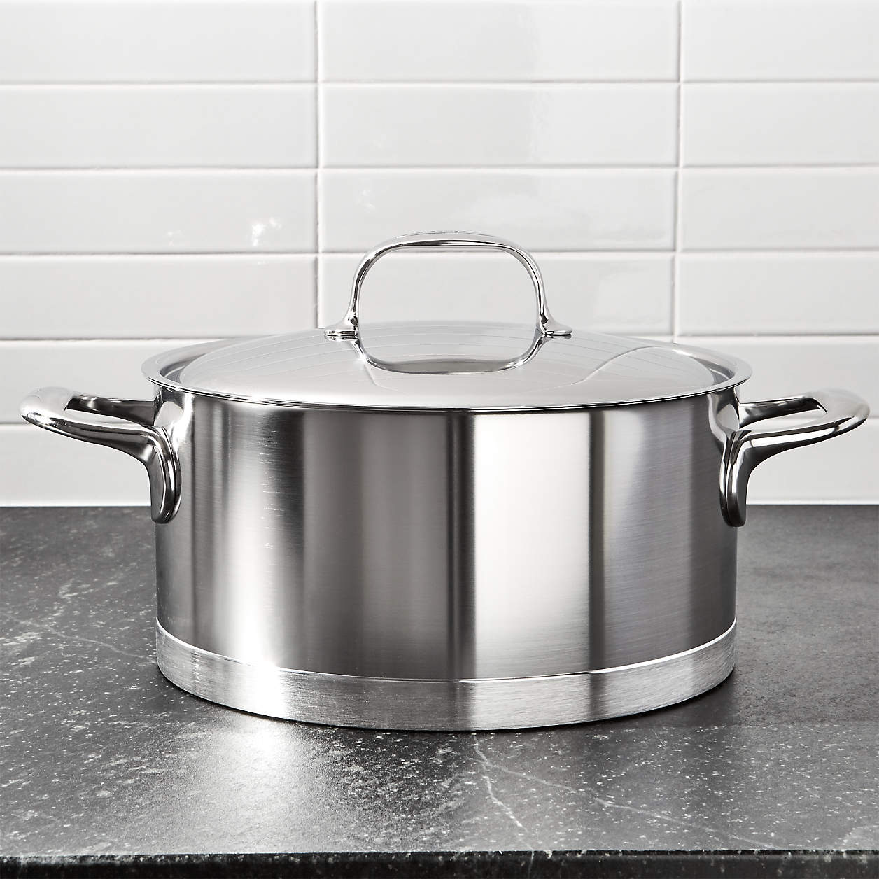 Demeyere Atlantis Proline 5.5Quart Dutch Oven + Reviews Crate & Barrel