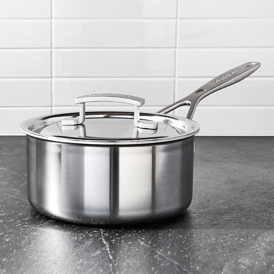 Demeyere Industry 2Quart Stainless Steel Sauce Pan with Lid + Reviews