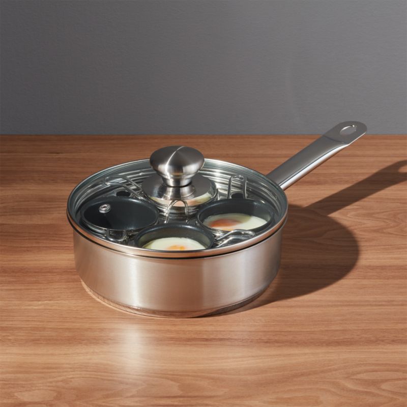 Salter BW05391 Marble Collection 4-Cup Egg-Poaching Pan - Grey