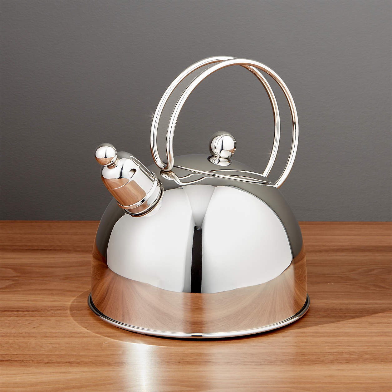 Demeyere Resto Stainless Steel Tea Kettle + Reviews Crate and Barrel