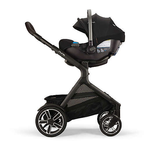 Nuna ® DEMI ™ next Caviar/Cognac Baby Stroller with Ride-Along Board