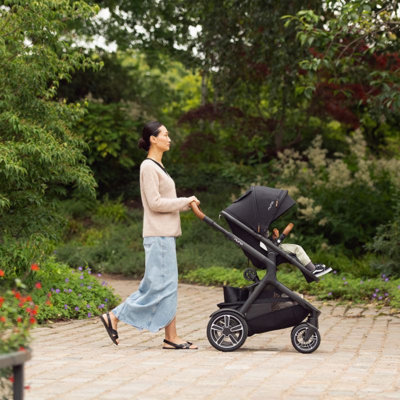 Nuna DEMI next Granite Grey Baby Stroller with Ride-Along Board ...