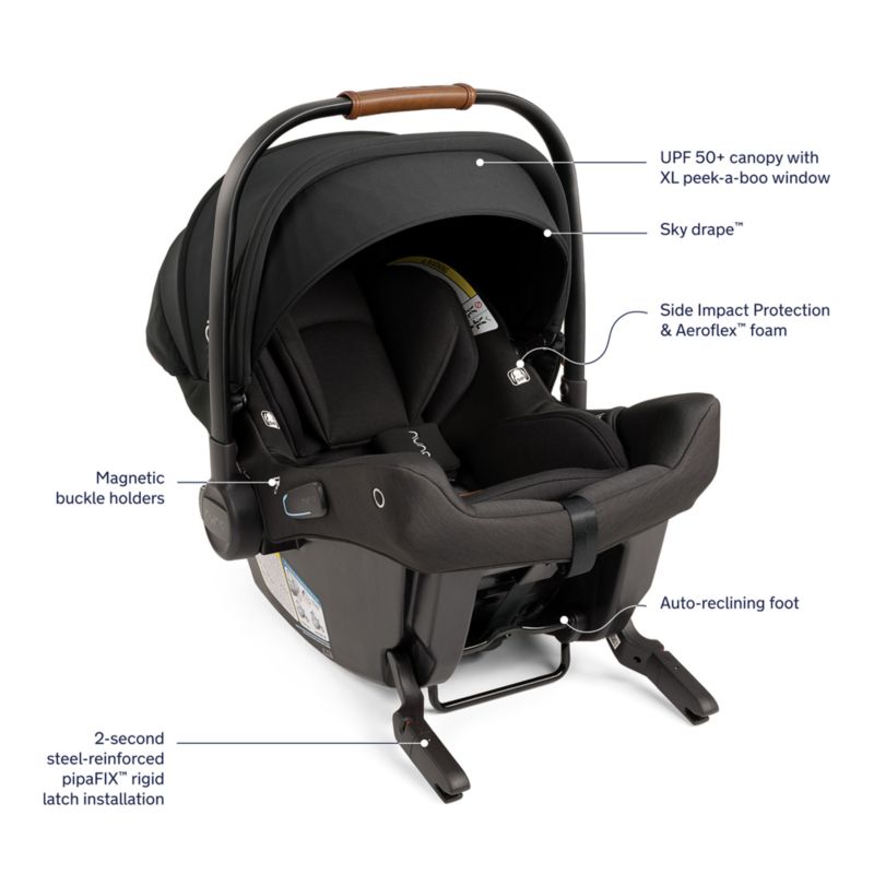 Nuna ® PIPA ™ Urbn Caviar Black Baseless Baby Car Seat + DEMI ™ next Stroller Travel System - image 8 of 10