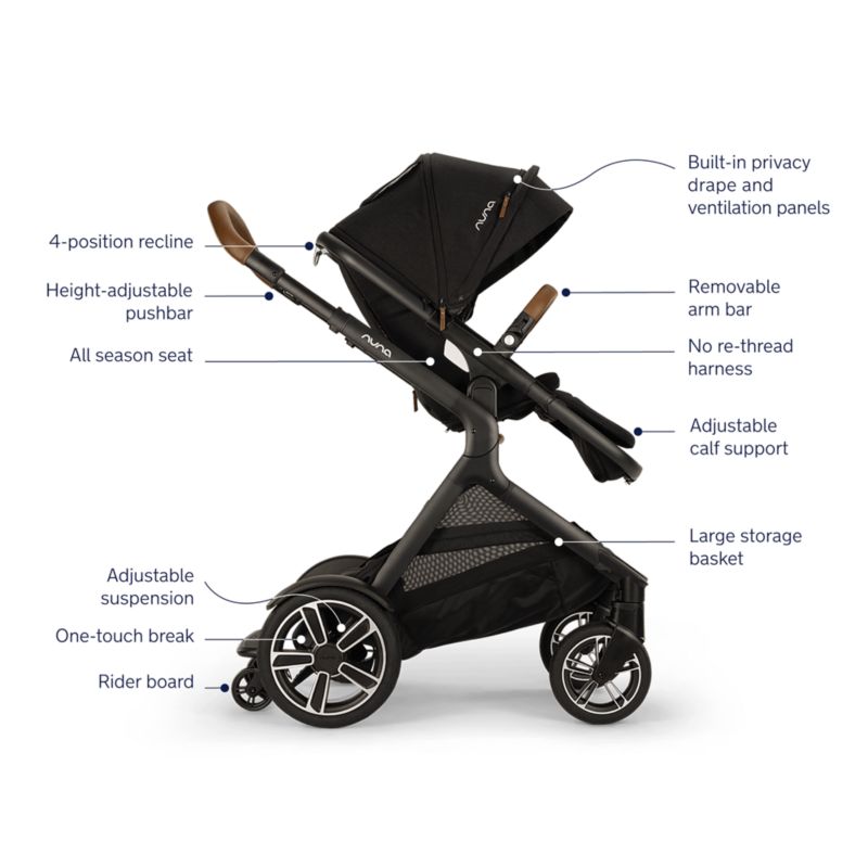 Nuna ® PIPA ™ Urbn Caviar Black Baseless Baby Car Seat + DEMI ™ next Stroller Travel System - image 9 of 10