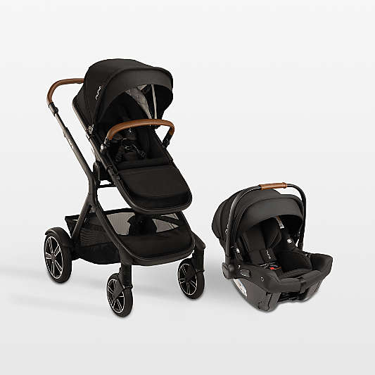 Nuna ® PIPA ™ Urbn Caviar Black Baseless Baby Car Seat + DEMI ™ next Stroller Travel System