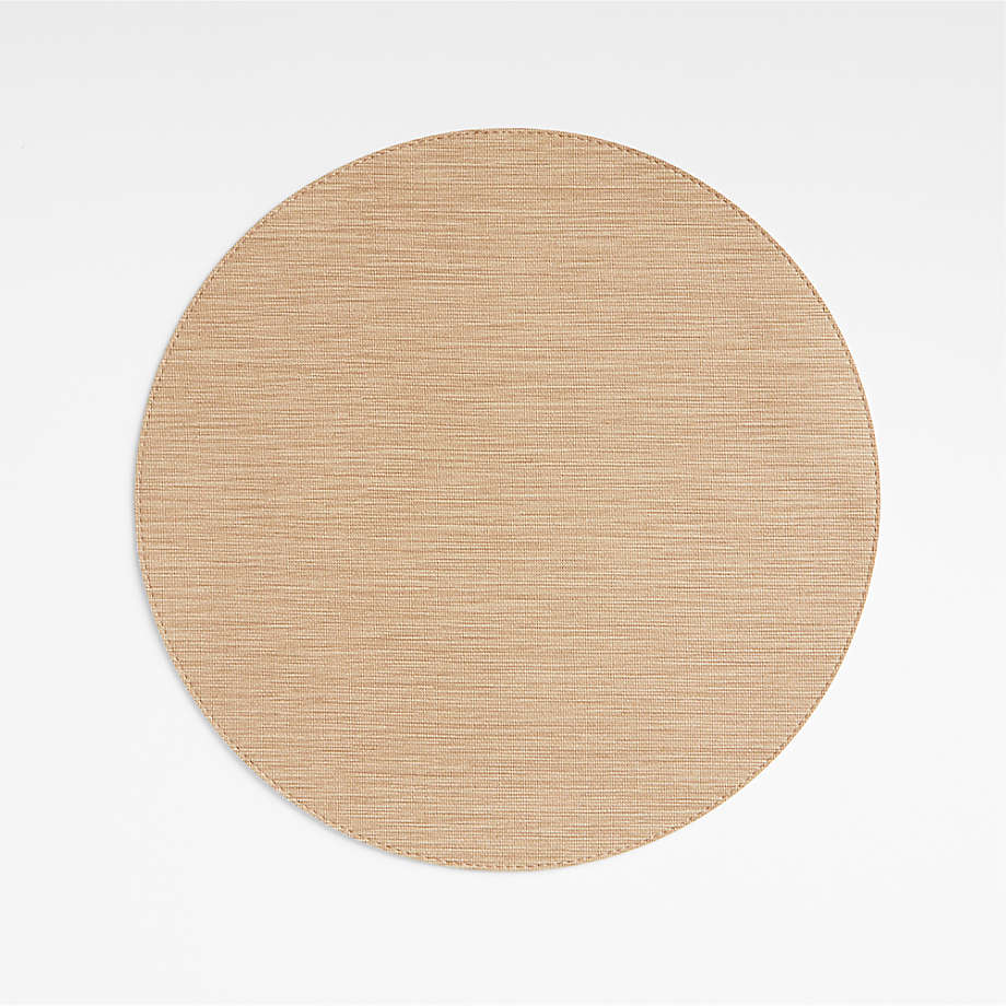 Deming Natural Round Placemat + Reviews Crate & Barrel