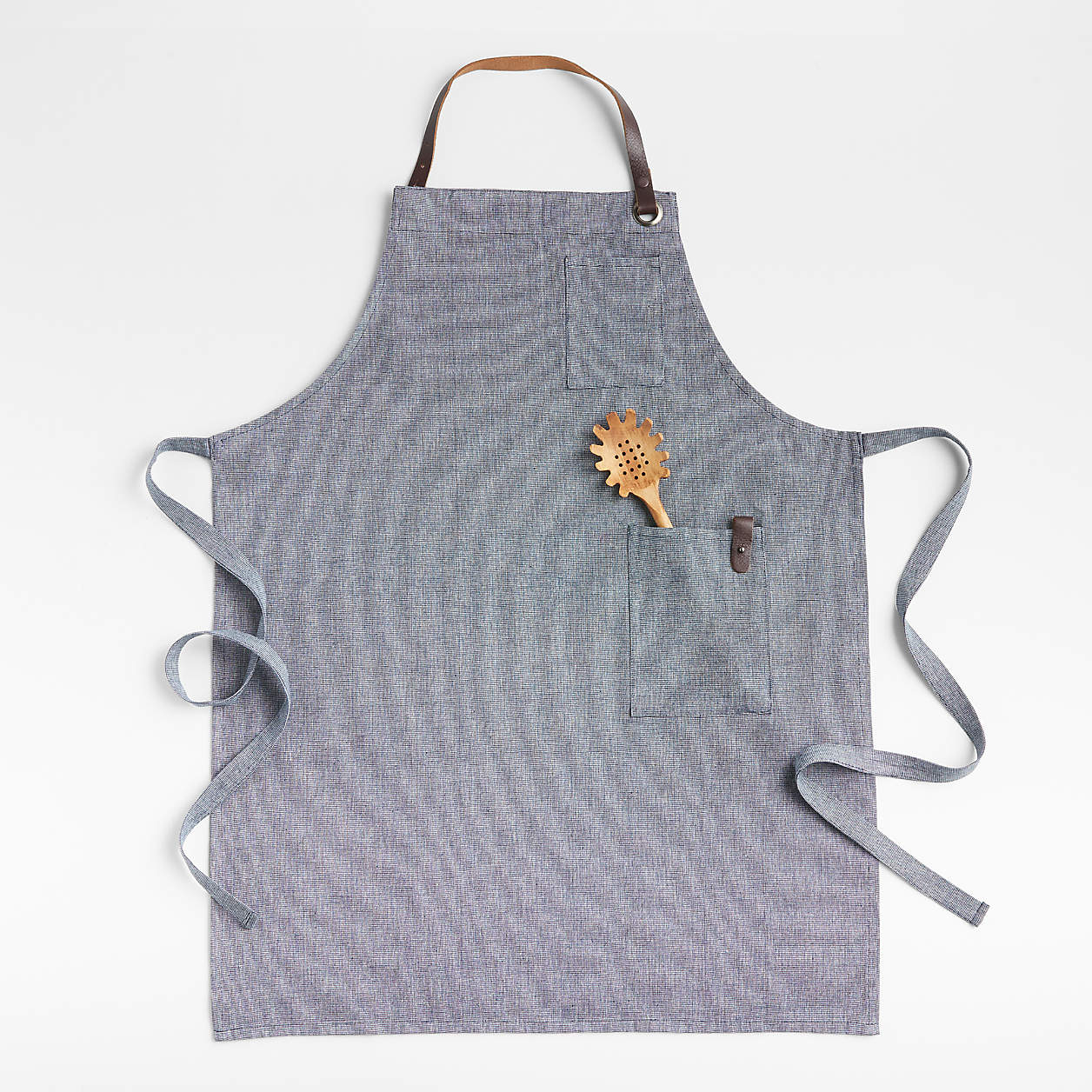 Denim Baking Kitchen Cooking Apron with Pockets + Reviews Crate
