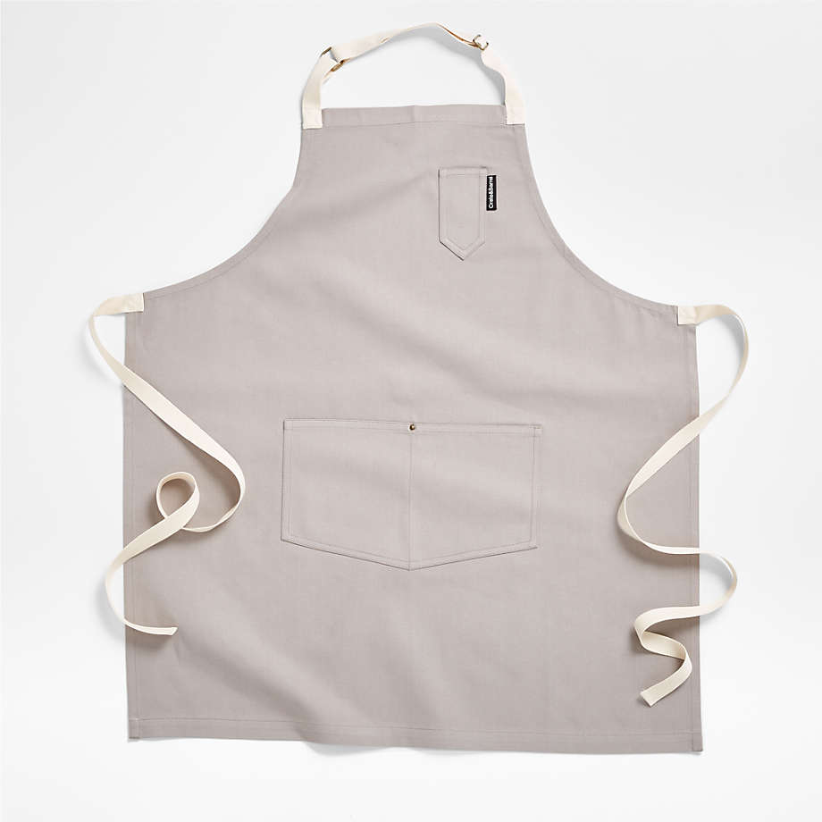 Denim Canvas Alloy Grey Baking Kitchen Cooking Apron with Pocket