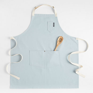 View Blue Mist Kitchen Apron with Pockets details