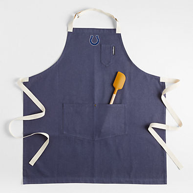 View NFL Indianapolis Colts Indigo Organic Cotton Kitchen Apron with Pockets details