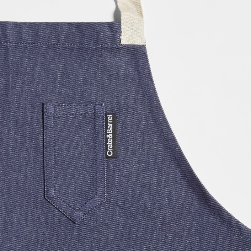 Indigo Organic Cotton Kitchen Apron with Pockets - image 4 of 7