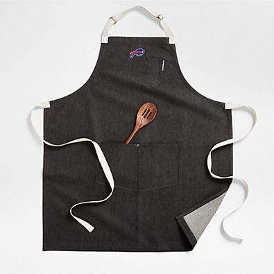 View NFL Buffalo Bills Black Organic Cotton Kitchen Apron with Pockets details