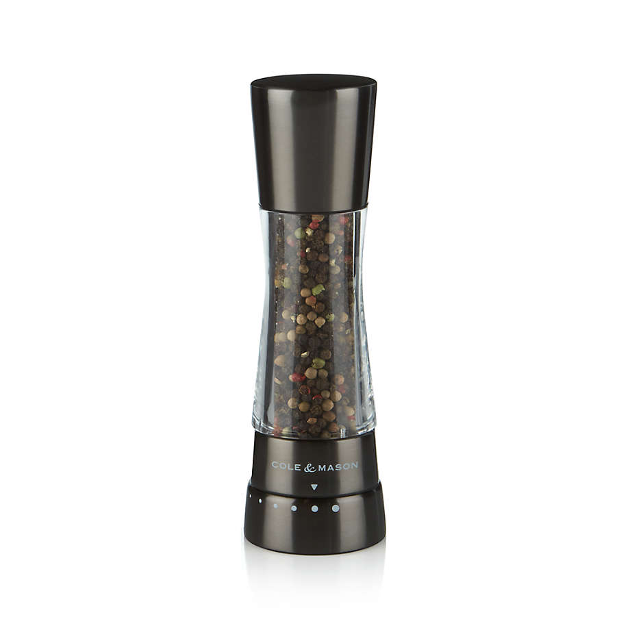 Cole & Mason Derwent Stainless Steel Adjustable Salt and Pepper Mills, Crate & Barrel