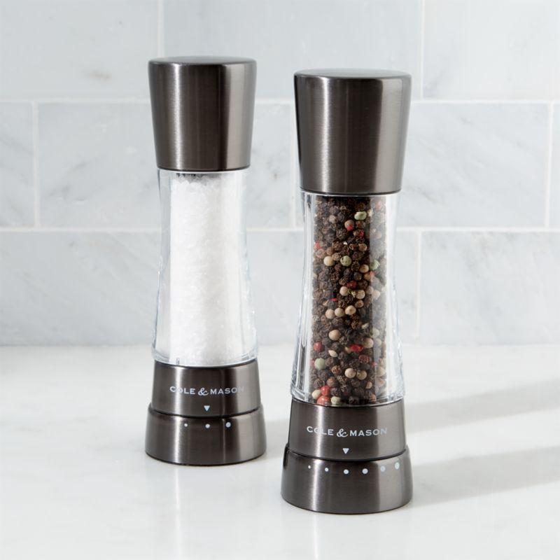 Cole & Mason ® Derwent Stainless Steel Adjustable Salt and Pepper Mills