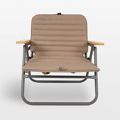 Descanso Foldable Brown Padded Beach Chair