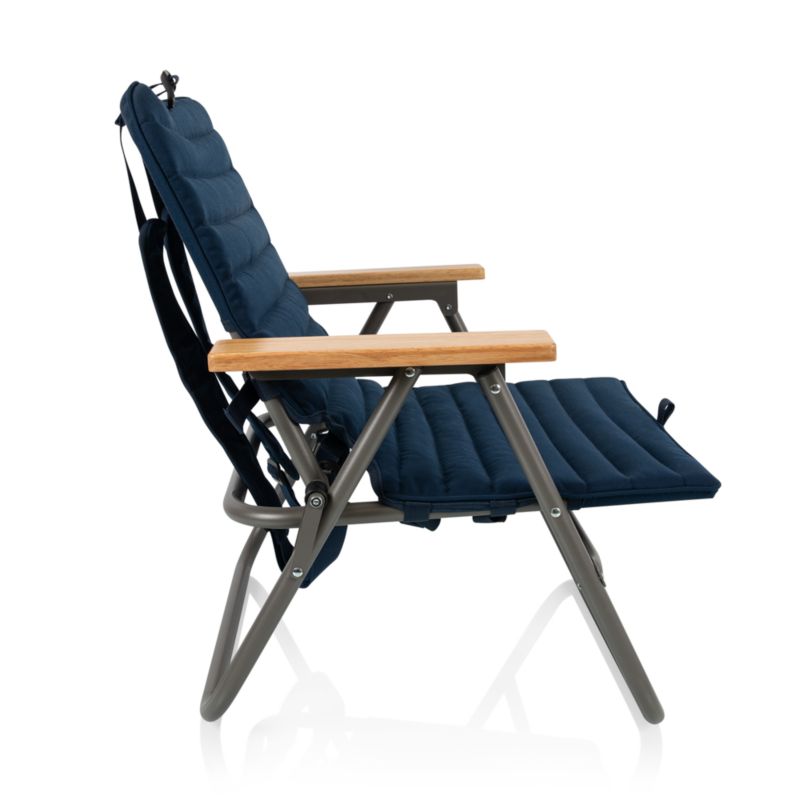 Descanso Foldable Navy Padded Beach Chair - image 2 of 4