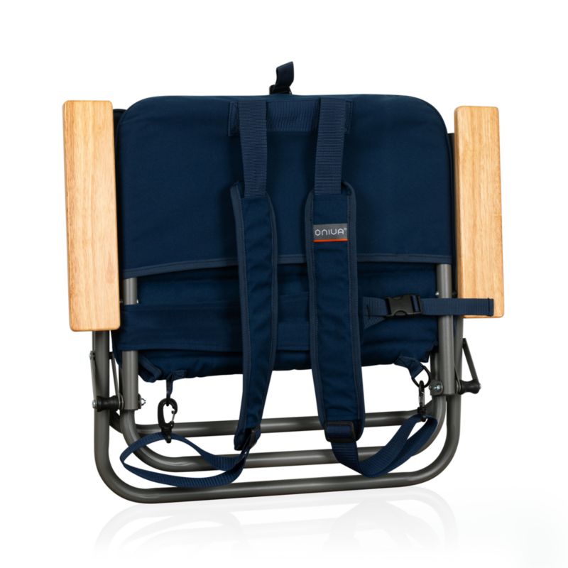 Descanso Foldable Navy Padded Beach Chair - image 3 of 4