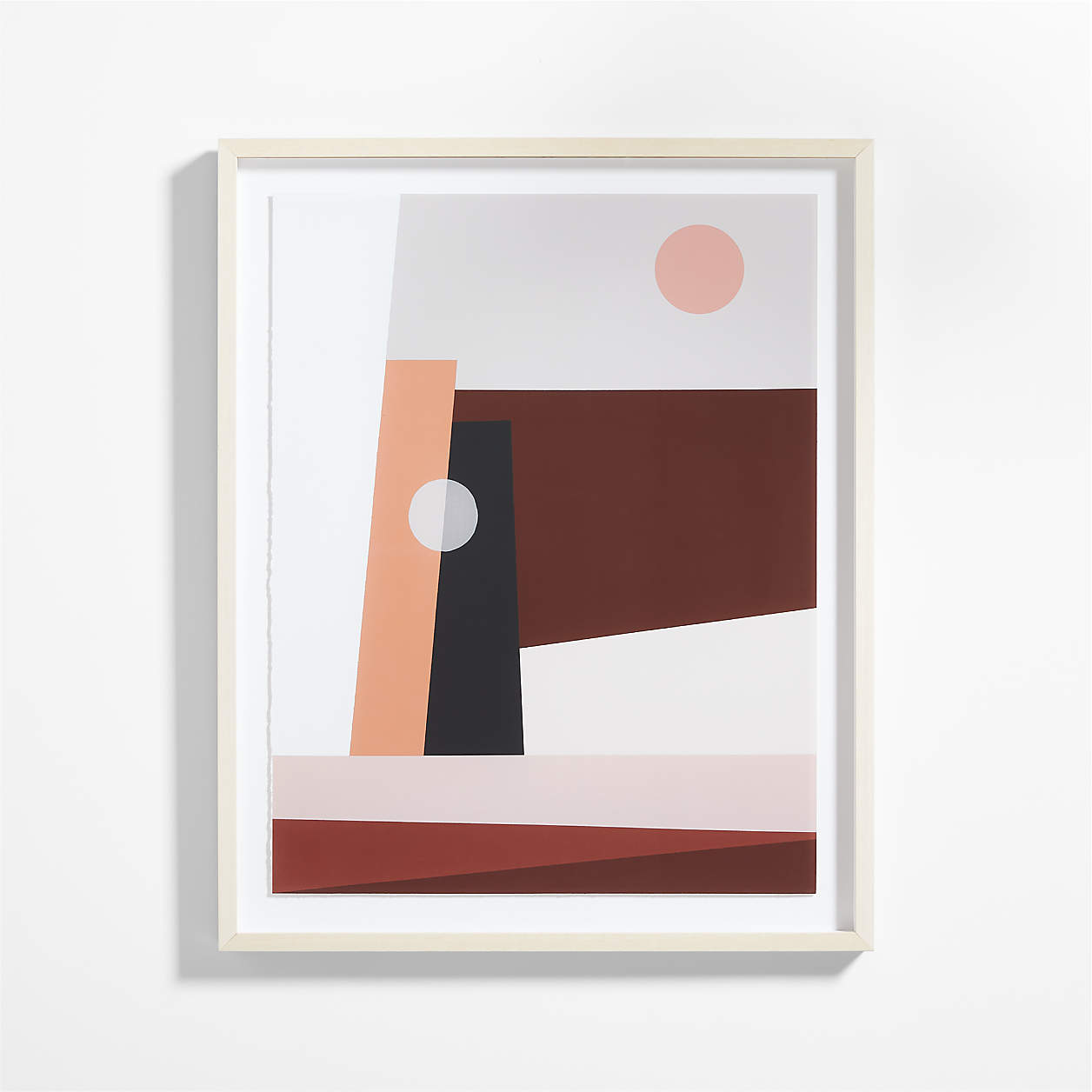 "Desert Shade" Framed Dark Red 34"x42" Wall Art Print by Larry Bentley