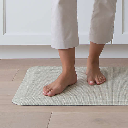 GelPro Designer Comfort Tweed Antique White Kitchen Mat, 20"x72"