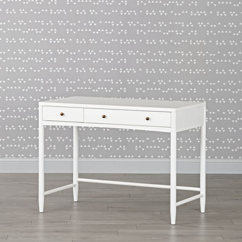 Hampshire White Wood 2-Drawer Kids Desk - image 6 of 10